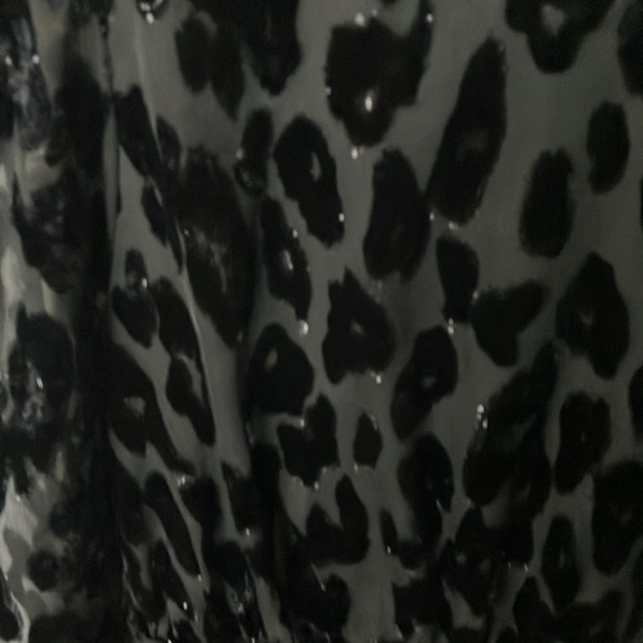 Express: Black on Black Cheetah Print Shimmer Dress- S - Picture 3 of 16